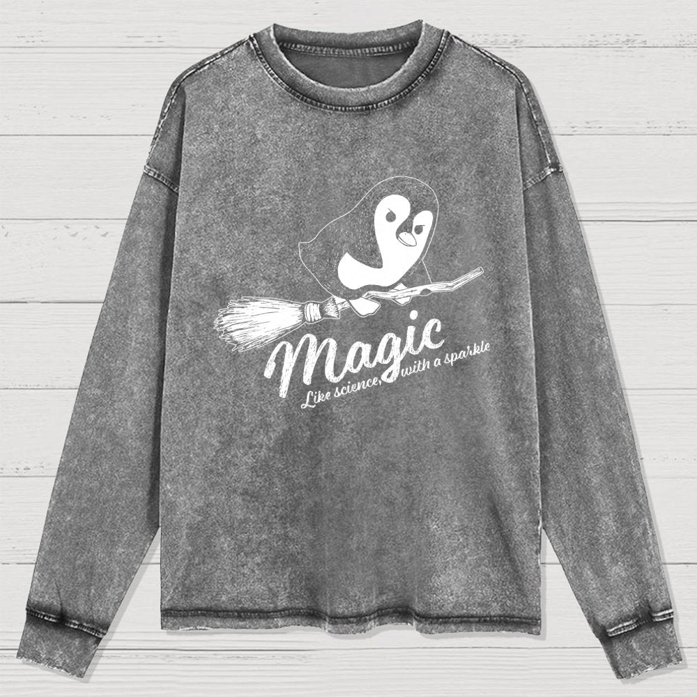 Science With Sparkle Washed Long Sleeve Tee
