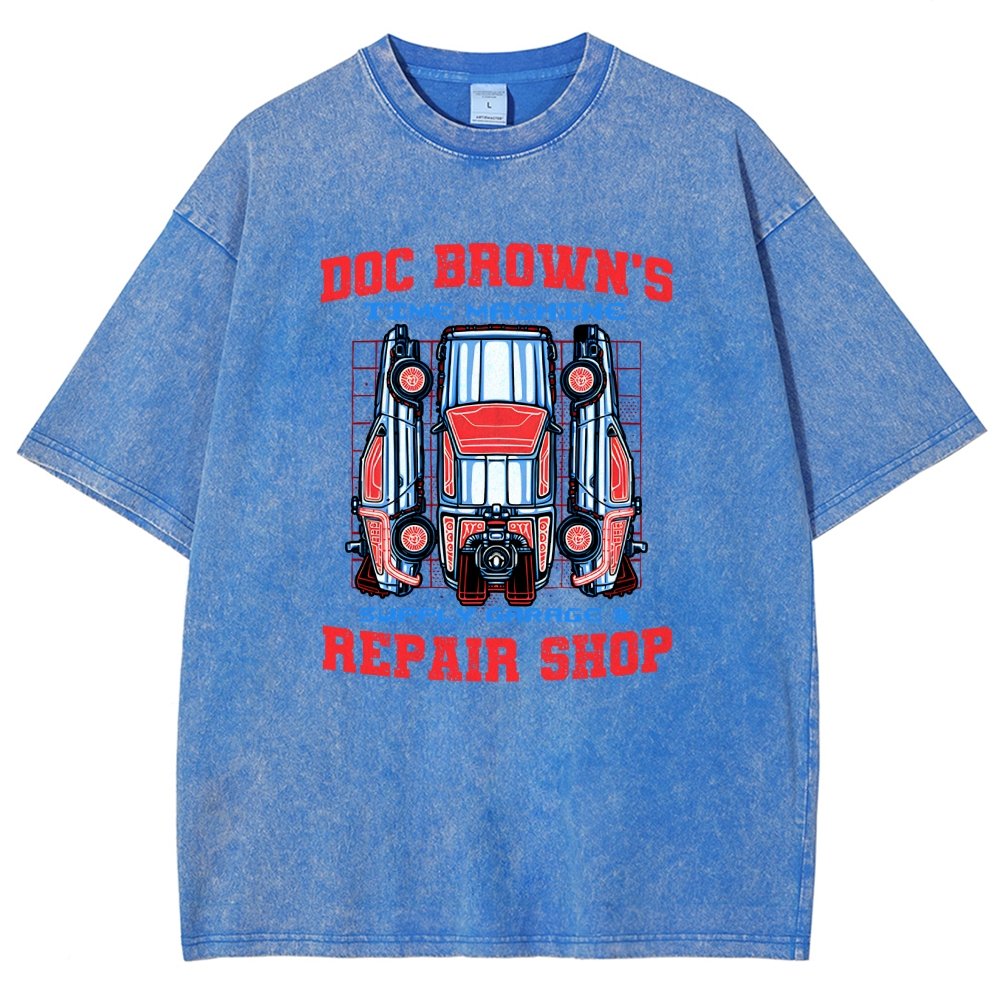 Time Machine Repair Shop Vintage Distressed T-shirt