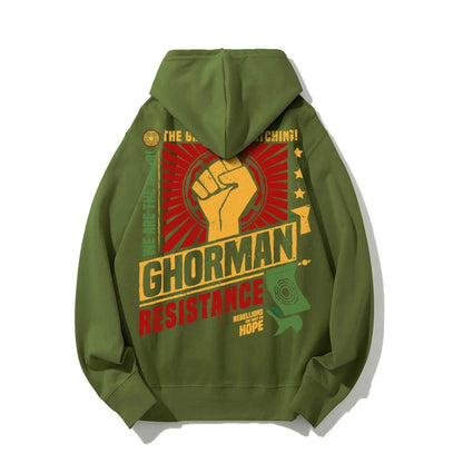 Galactic Resistance Printed Back Cotton Hoodie