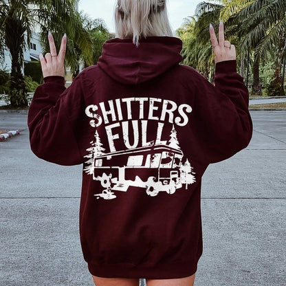 Shitters Full Printed Back Unisex Cotton Hoodie