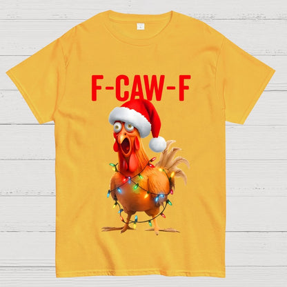 Christmas F-CAW-F Funny Chicken Geek T-Shirt