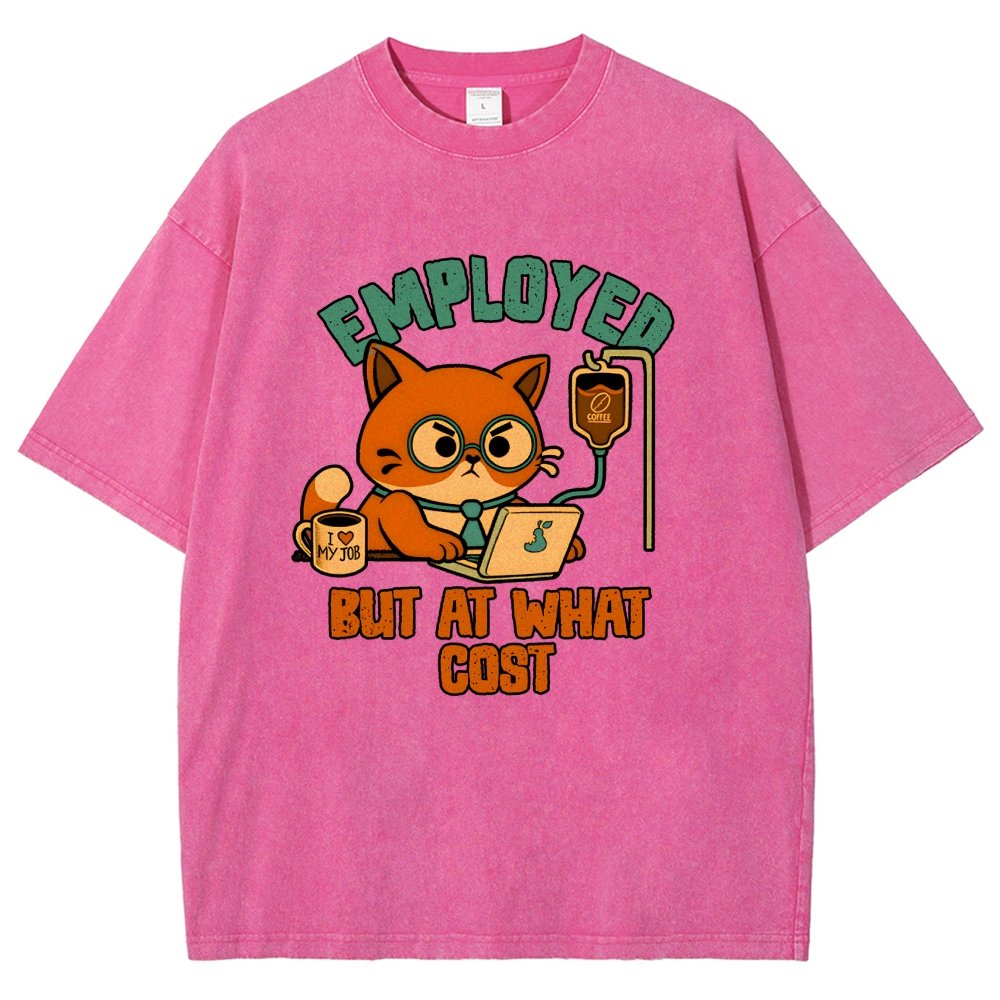 Employed But At What Cost Vintage Distressed T-shirt