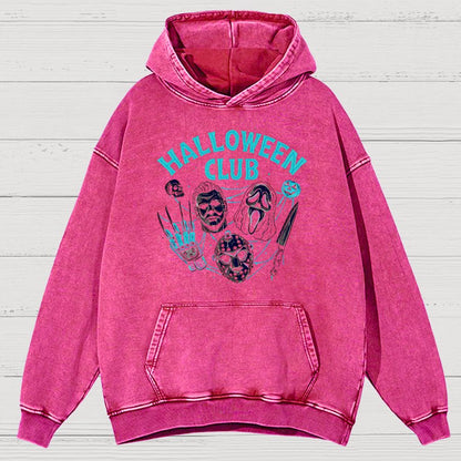 Halloween Club Vintage Distressed Hoodie
