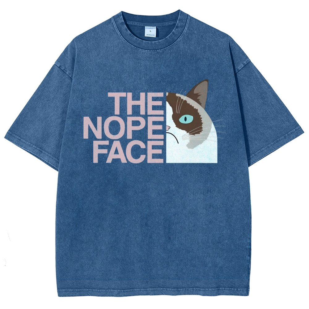 The Nope Face Vintage Distressed T-shirt