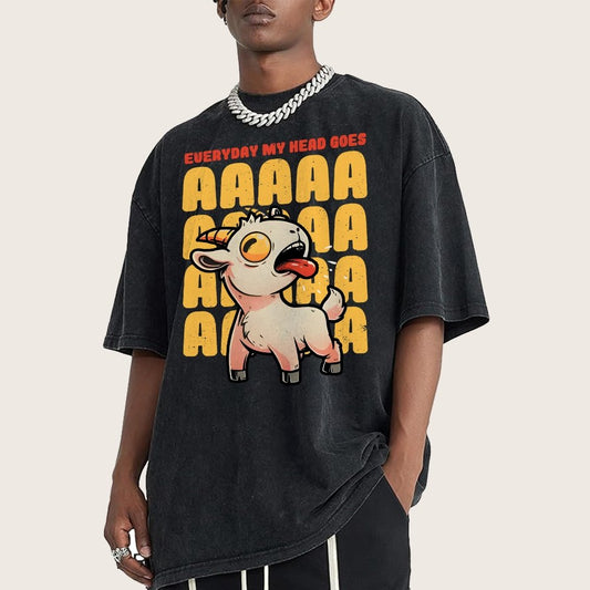 Everyday My Head Goes AAA Vintage Distressed T-shirt