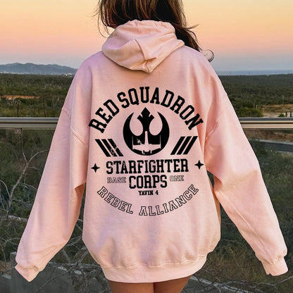 Red Team Base One Printed Back Unisex Cotton Hoodie