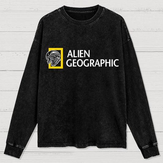 Mystery Geographic Washed Long Sleeve Tee
