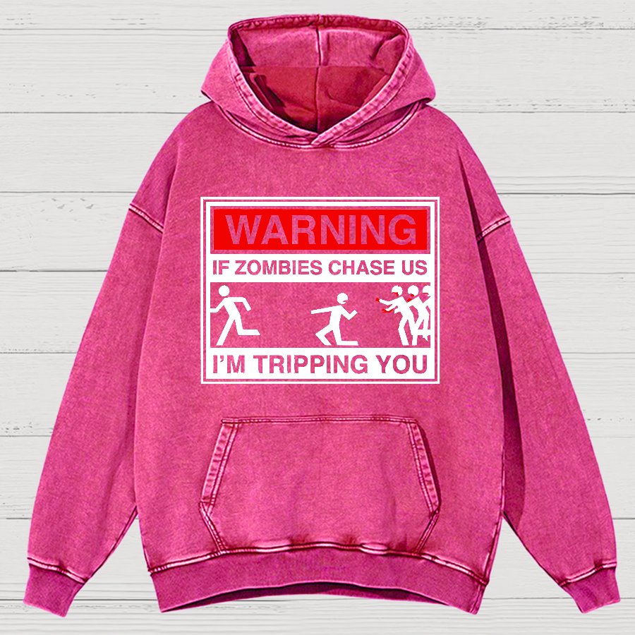 If Zombies Chase Us Vintage Distressed Hoodie