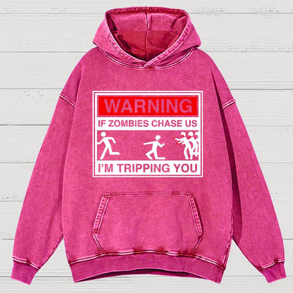 If Zombies Chase Us Vintage Distressed Hoodie