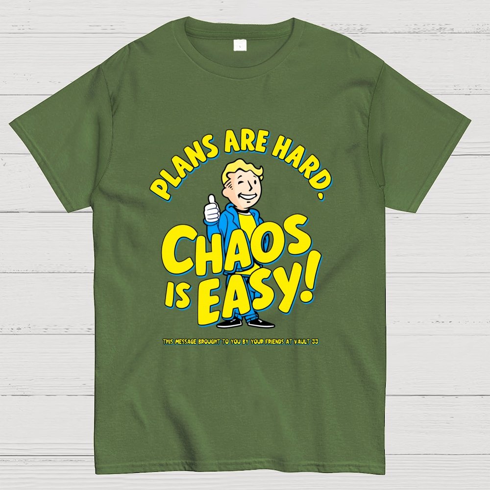 Plans Are Hard Chaos Is Easy Geek T-Shirt