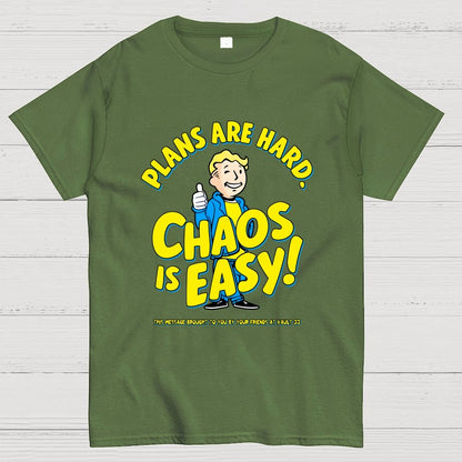 Plans Are Hard Chaos Is Easy Geek T-Shirt