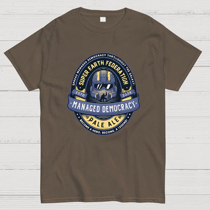 Democracy Exo Patriot Mech Geeky T-Shirt