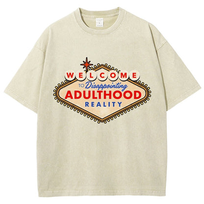 Welcome To Adulthood Vintage Distressed T-shirt