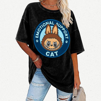 Emotional Support Cat Vintage Distressed T-shirt