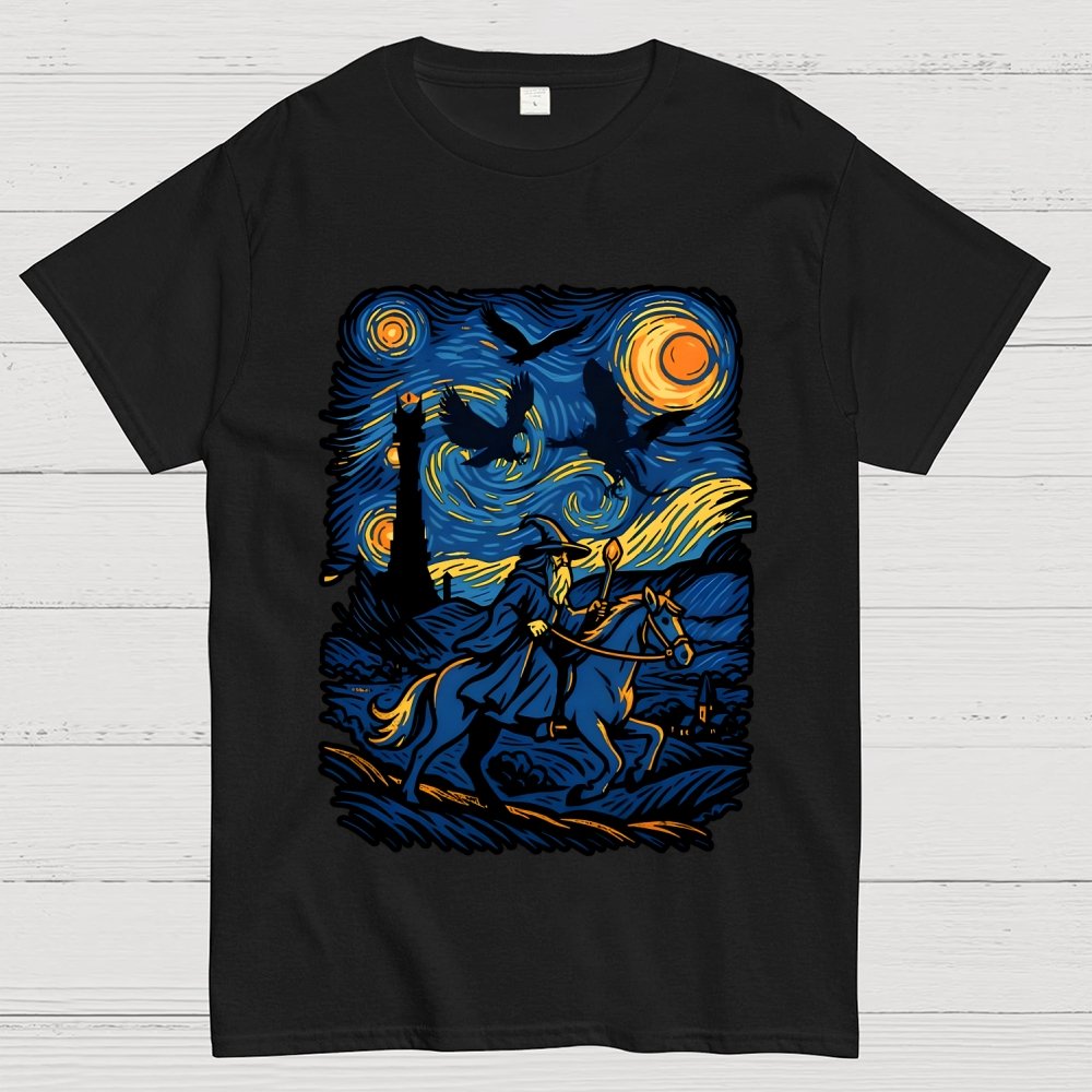 Ride in the starry night Geek T-Shirt