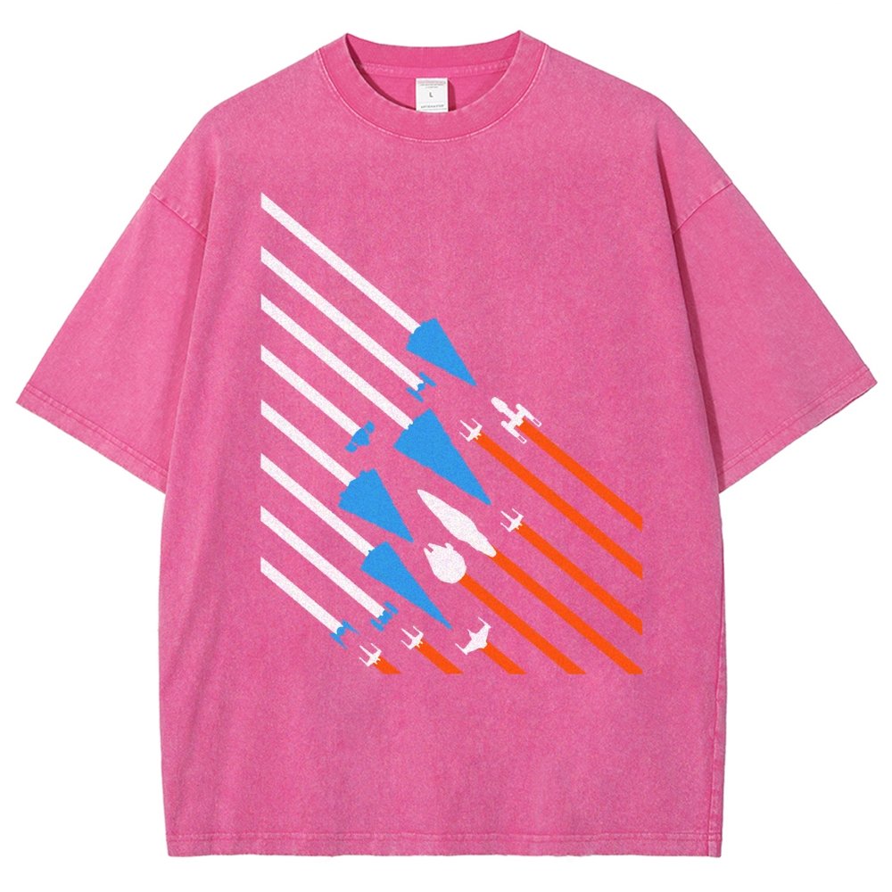 Starship Stripes Vintage Distressed T-shirt