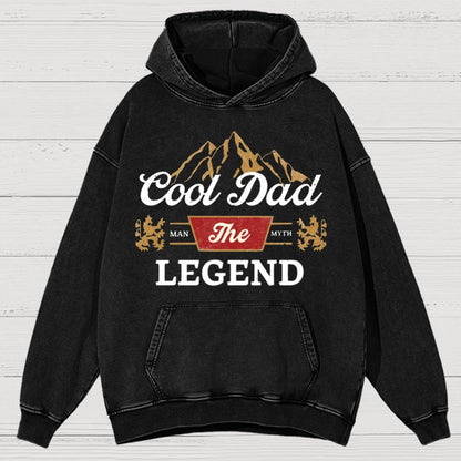 Cool Dad The Legend Vintage Distressed Hoodie