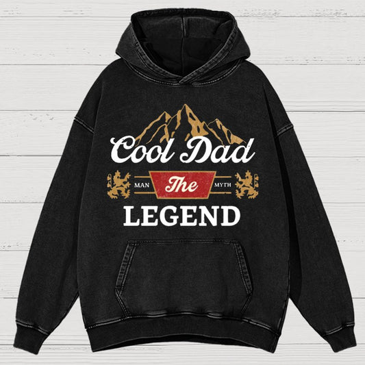 Cool Dad The Legend Vintage Distressed Hoodie