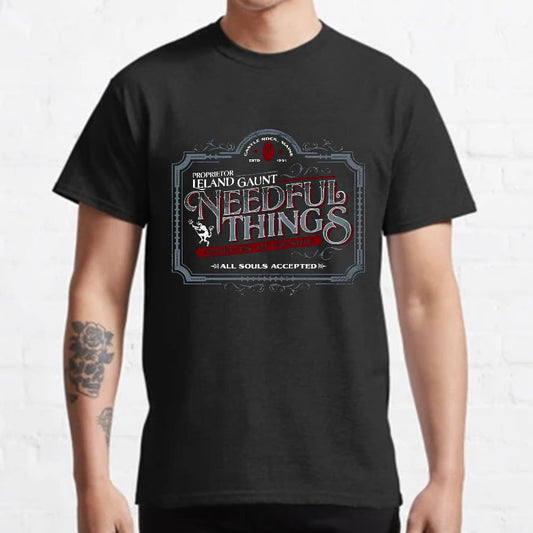 Needful Things Gothic Horror Graphic Geeky T-Shirt
