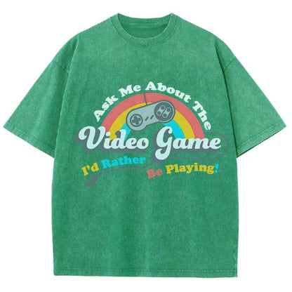 Ask Me About my Video Game Vintage Distressed T-shirt