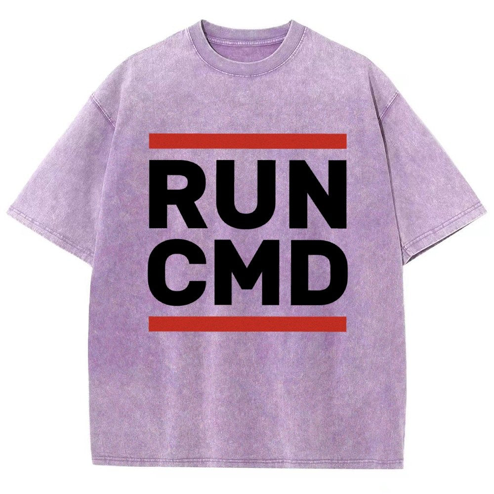RUN CMD Vintage Distressed T-shirt
