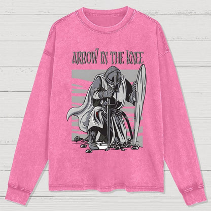 Arrow To The Knee Washed Long Sleeve Tee
