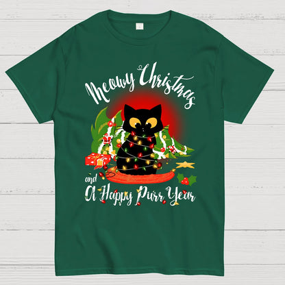 Happy Purr Year Christmas Geek T-Shirt