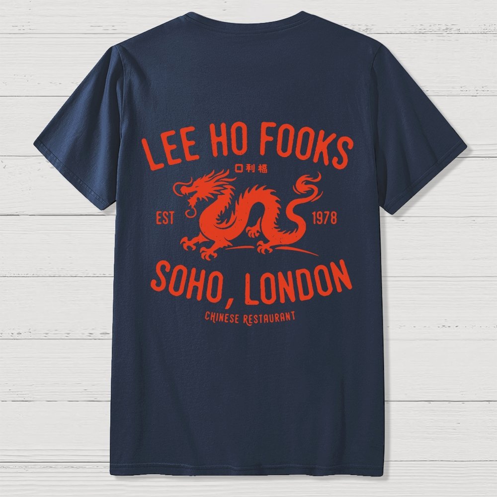 Lee Ho Fooks Vintage Resto Back Printing Geek T-Shirt