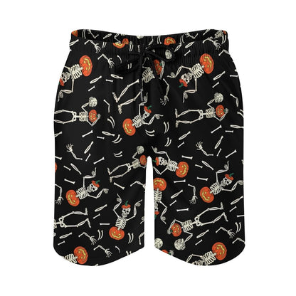 Pumpkin Skull Halloween Geek Shorts