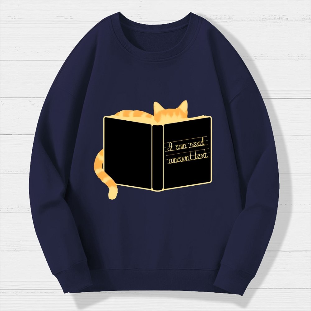 Ancient Text Geek Cotton Sweatshirt