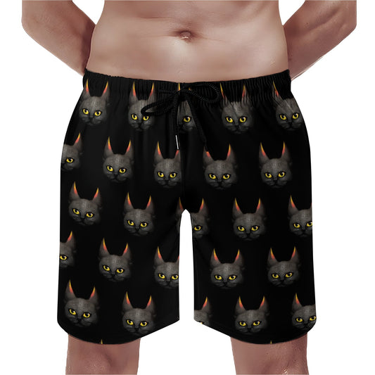 Vintage Cat Geek Shorts