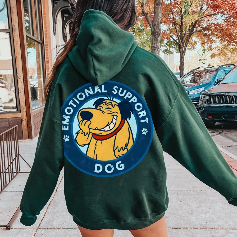 Dog Support Or Not? Printed Back Unisex Cotton Hoodie
