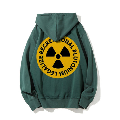 Legalize Recreational Plutonium Printed Back Unisex Cotton Hoodie