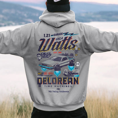 Gigawatts Garage Remix Printed Back Unisex Cotton Hoodie