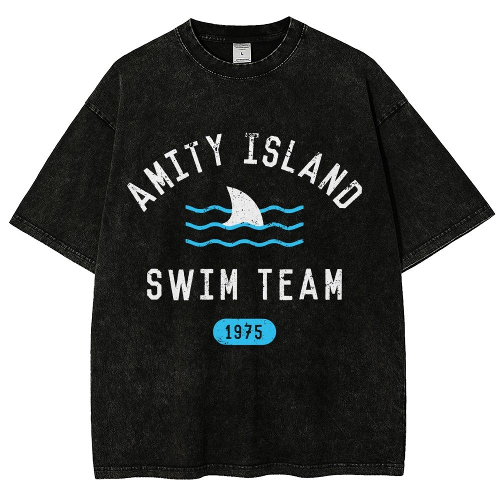 Sunny Bay Swim Team Vintage Distressed T-shirt