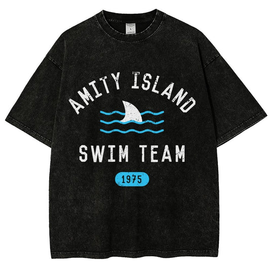 Sunny Bay Swim Team Vintage Distressed T-shirt