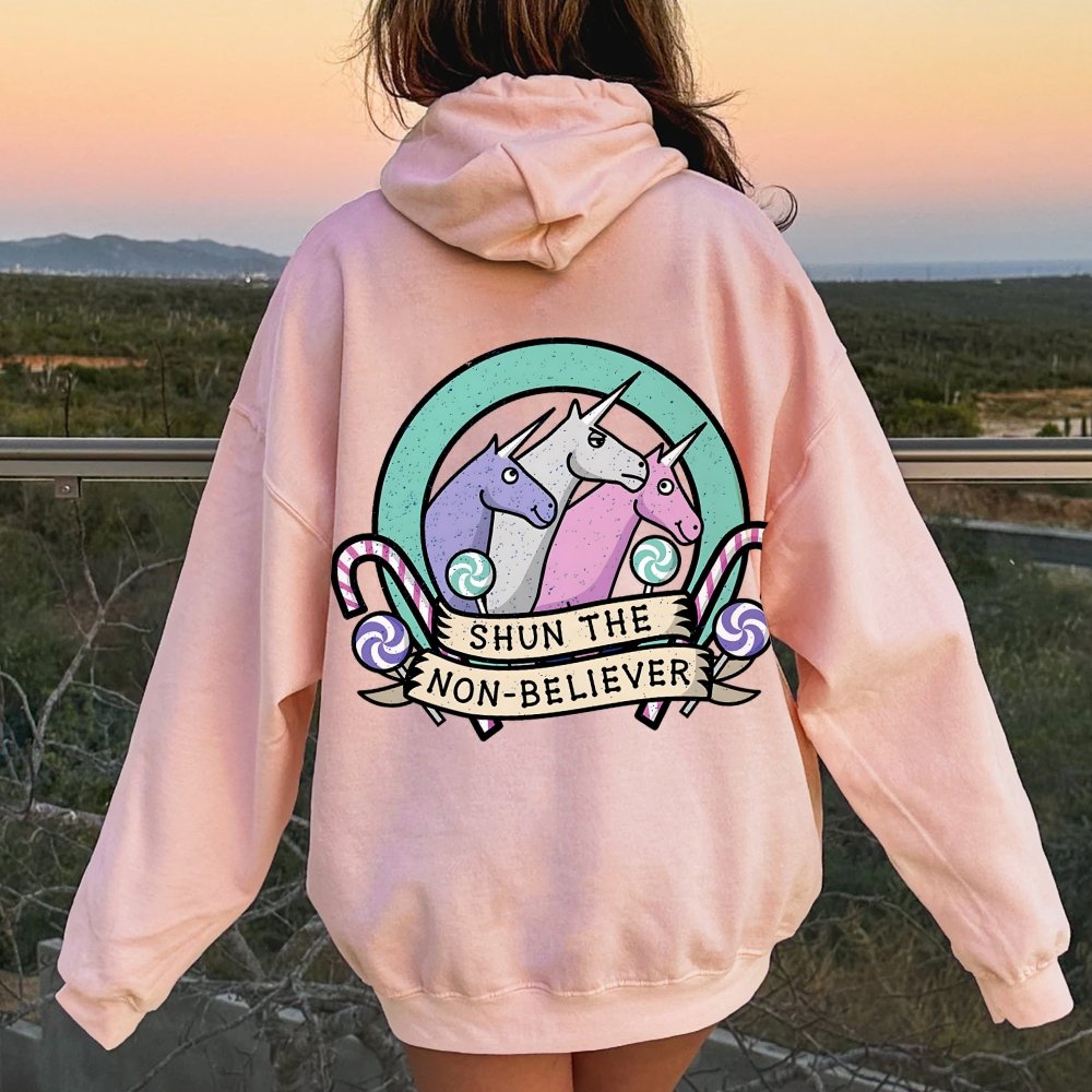 Shun The Non-Believer Printed Back Unisex Cotton Hoodie