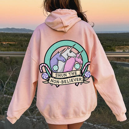 Shun The Non-Believer Printed Back Unisex Cotton Hoodie