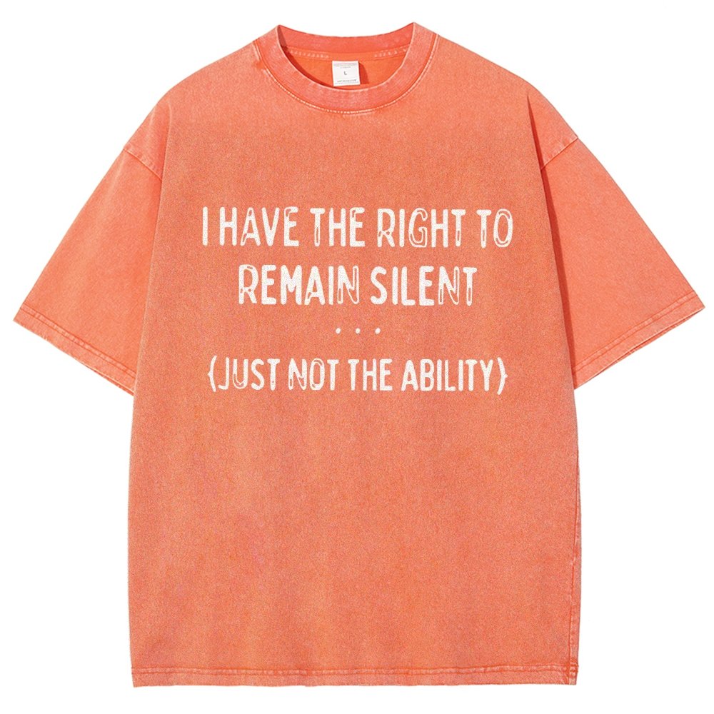 I Have the Right to Remain Silent Vintage Distressed T-shirt