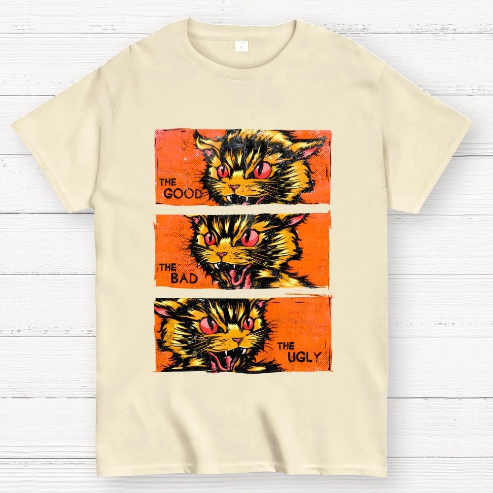 The Good The Bad The Ugly Cat Geek T-Shirt