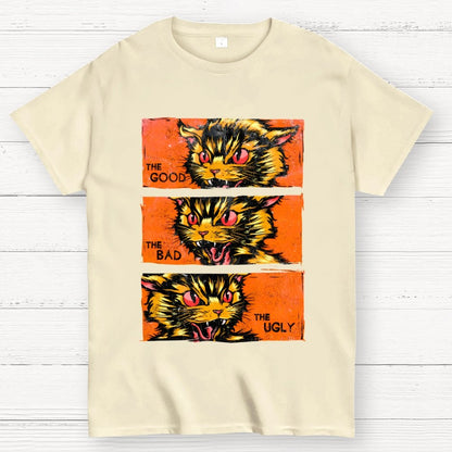 The Good The Bad The Ugly Cat Geek T-Shirt