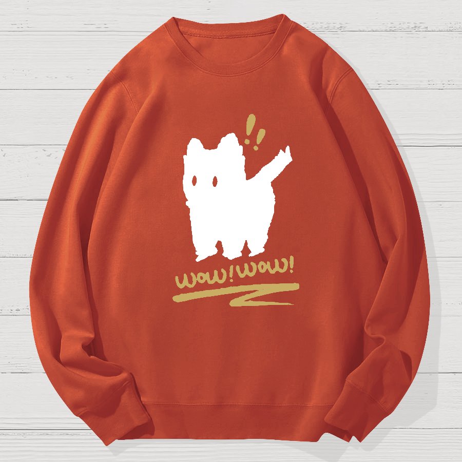 Black Cat Wow！Wow！Geek Cotton Sweatshirt