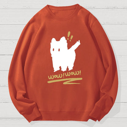 Black Cat Wow！Wow！Geek Cotton Sweatshirt