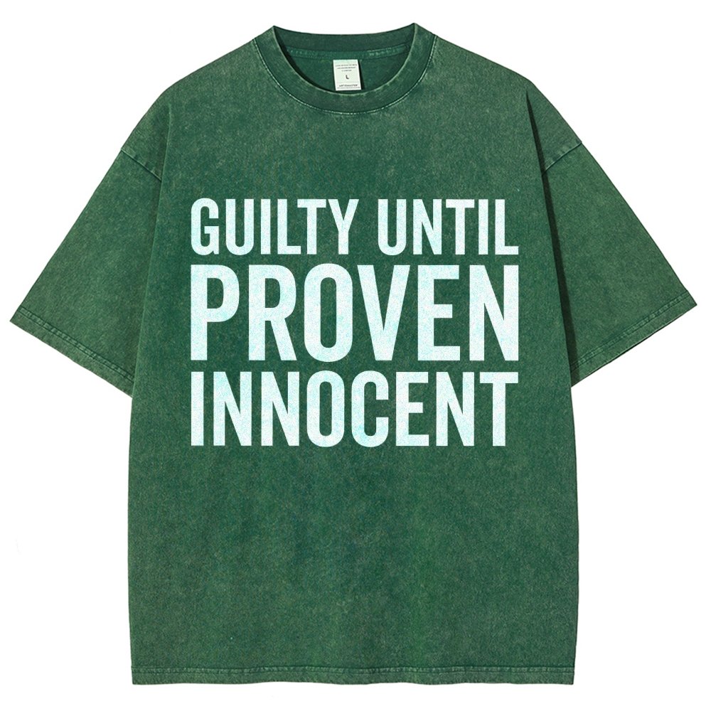 Guilty Until Proven Innocent Vintage Distressed T-shirt