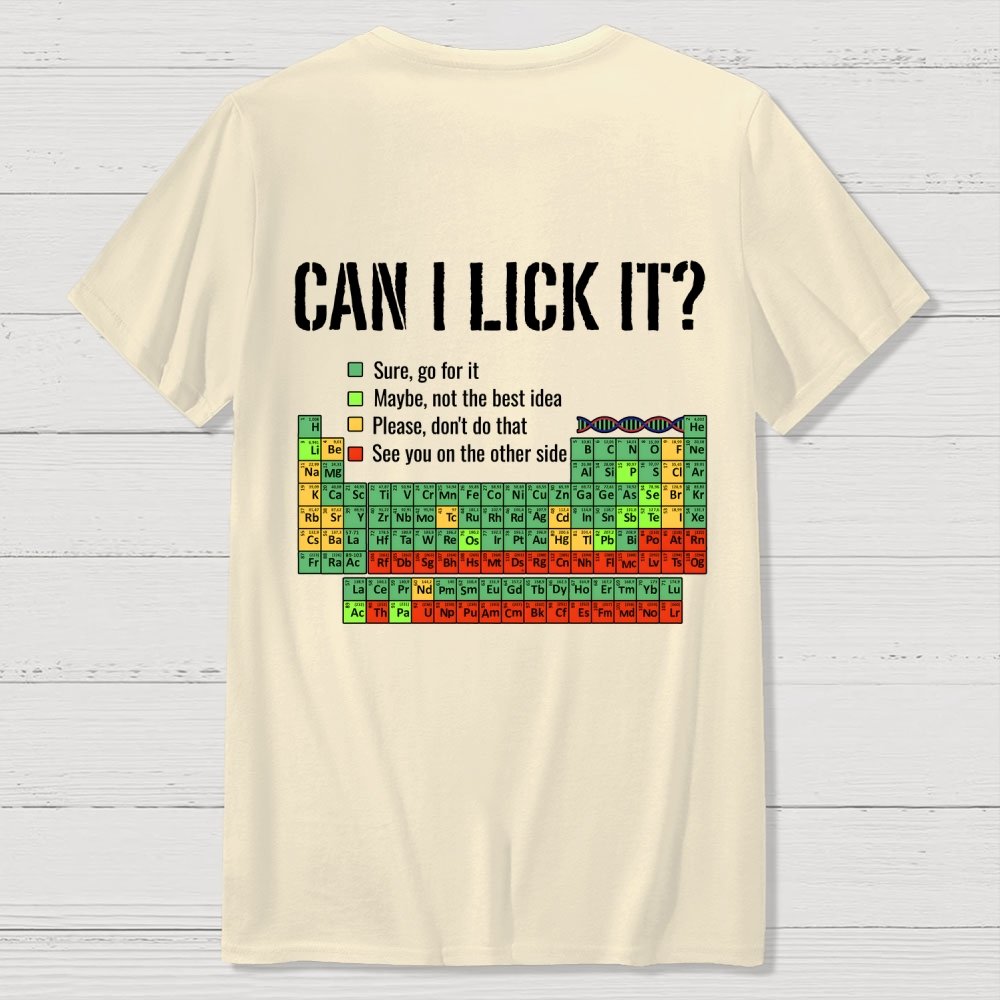 Can I Lick It  Back Printing Geek T-Shirt