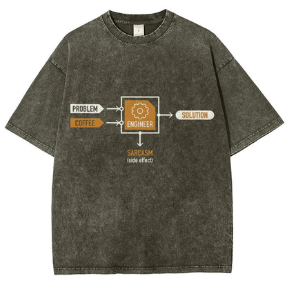 Funny ENGINEER Vintage Distressed T-shirt