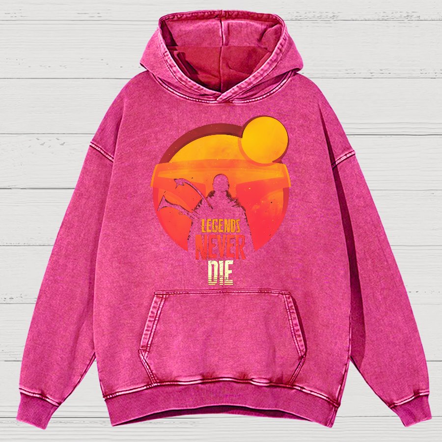 Legends Never Die Vintage Distressed Hoodie