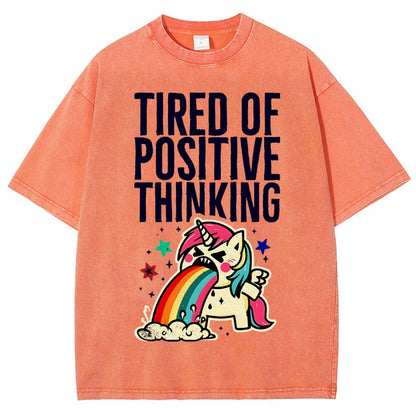 Tired of Positive Thinking Vintage Distressed T-shirt