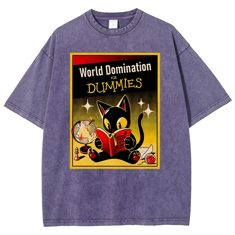 World Domination For Dummies Vintage Distressed T-shirt