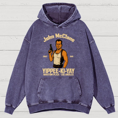 Yippee Ki Yay Vintage Distressed Hoodie